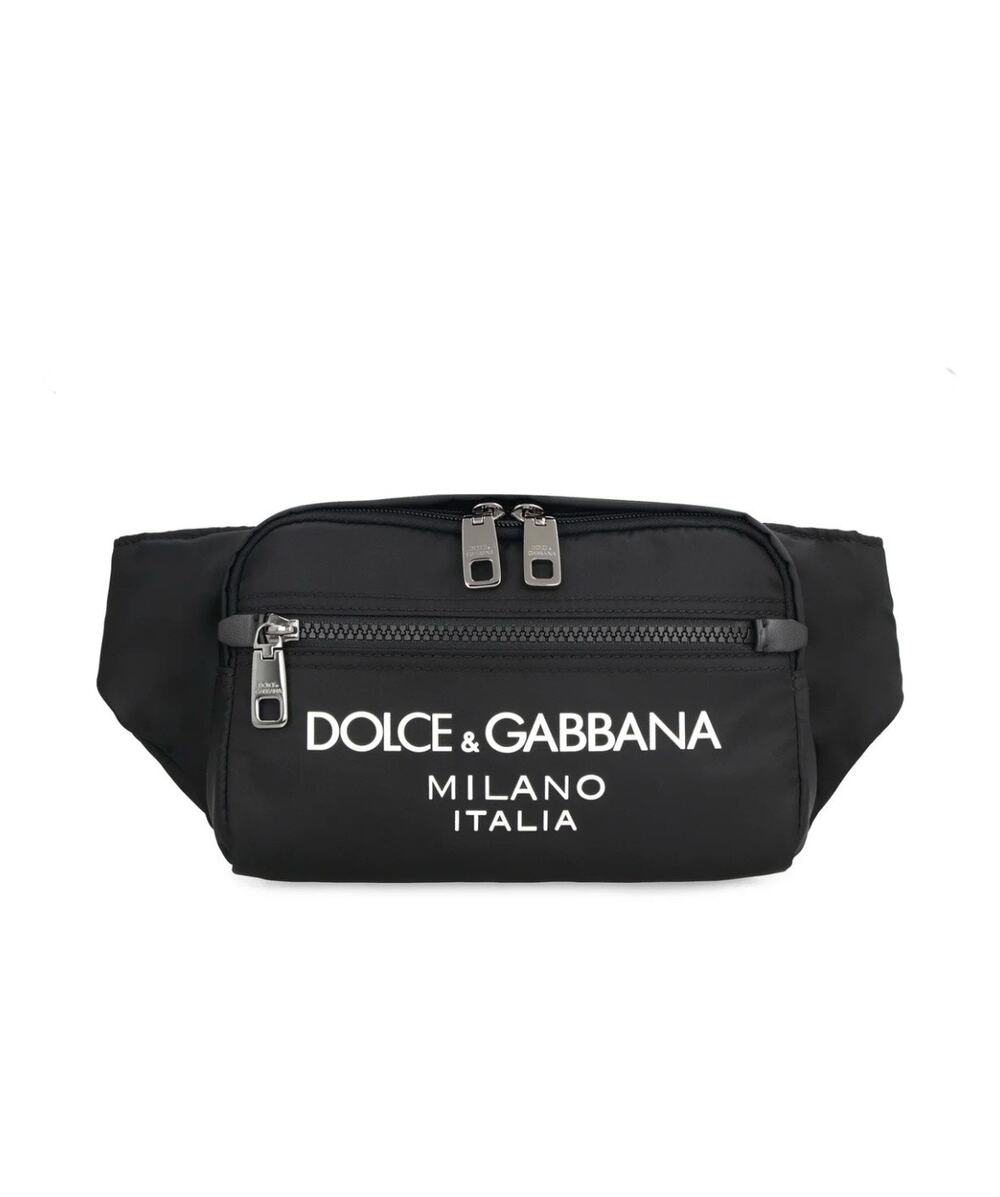 Dolce & Gabanna Nylon Belt Waist Bag With Rubberized Logo Unisex Fanny Pack